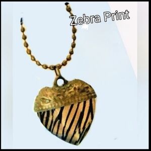 Lot of 2: Revlon Hair Band & Animal Print Heart Pendant